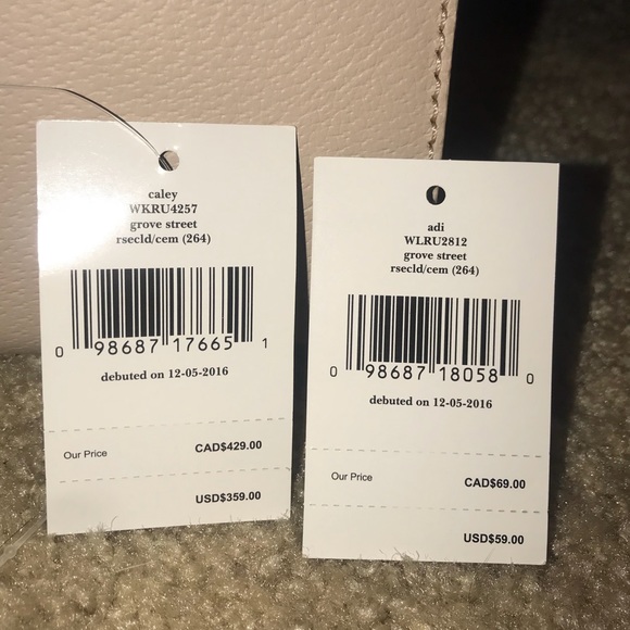 Kate Spade Grove Street Rose/Cream Handbag Set - Picture 3 of 8